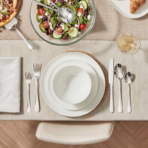 HIKAA 8.17 Inch Dinner Forks, Set of 24, Food Grade Stainless Steel Flatware, Mirror Polished, Smooth Edge, Dishwasher Safe for Home Kitchen Restaurant Party 24-Piece