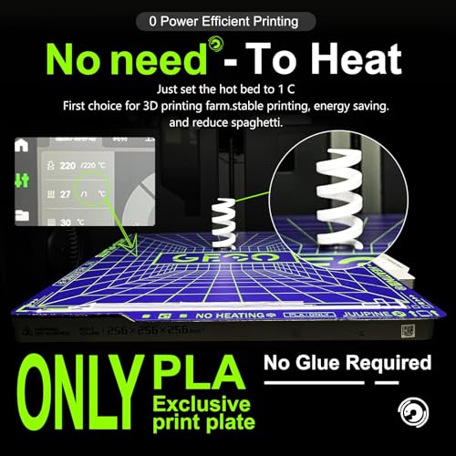 Upgraded Supertack PLA Plate (No Heating) GECO Plate For Bambu Lab P1S/P1P/X1C/X1E/A1 3D Printer build plate 257 x 257 mm Magnetic Spring Steel 0°C Printing Hot Bed
