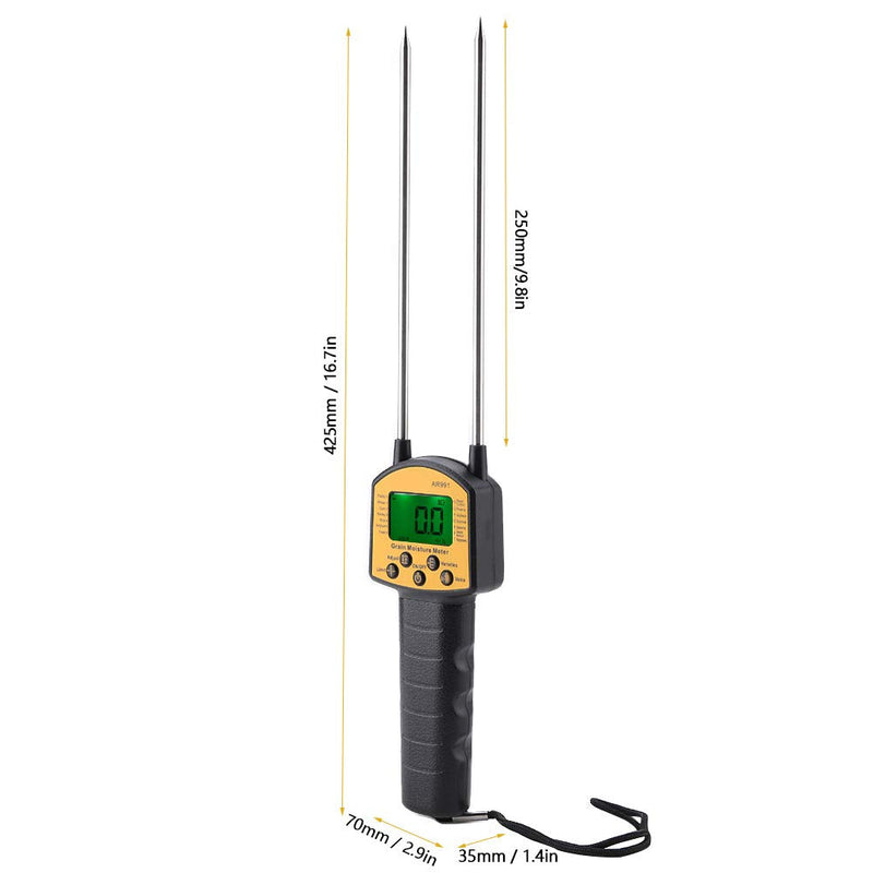 [Australia - AusPower] - Portable Hay Meter, Digital LCD Meter for Wheat Corn Rice Peanut Soybean 