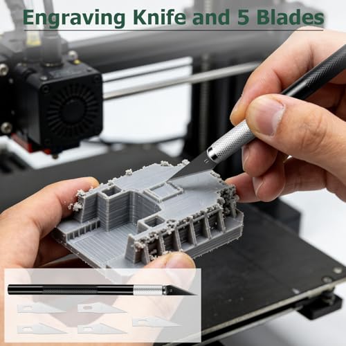 JiGiU 41PCS All-in-One 3D Printer Finishing Tool Kits with Deburring Tool