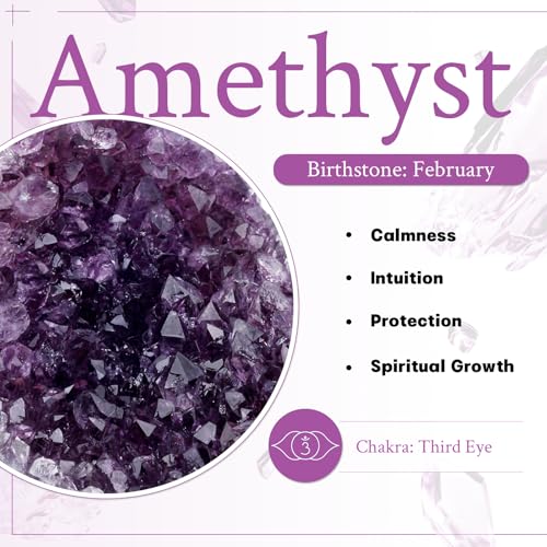 mookaitedecor Natural Amethyst Crystal Cluster Heart Geode Stone Specimen 0.44-0.66 Pound