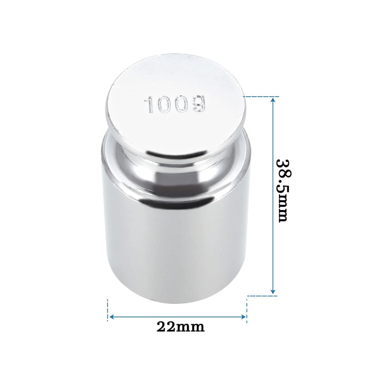 QUARKZMAN 100g x 1 Piece Calibration Weight Chrome-Plated Steel Gram Weight | For digital jewelry scales and balance test, M1 precision