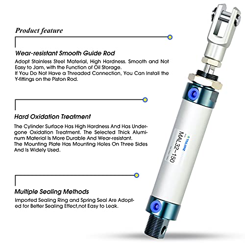 TAILONZ MAL Air Cylinder 32mm Bore 150mm Stroke with Y Connector (1Pc)