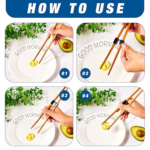Tioncy reusable chopstick helper training holders for kids, set of 200, easy grip and practice for proper chopstick use.