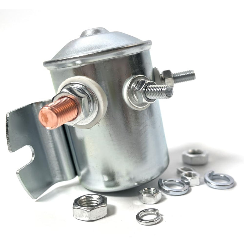 24059 12V Continuous Duty SPST Solenoid - Heavy Duty Insulated Starter Relay for Automotive, Marine & Industrial Applications
