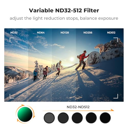 K&F CONCEPT Variable ND32-512 Filter for DJI Osmo Action 5 Pro