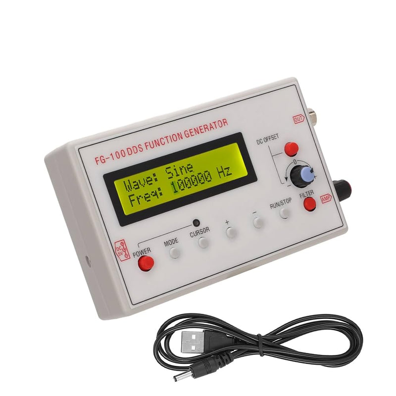 [Australia - AusPower] - 1HZ-500KHZ DDS Functional Signal Generator, Mini Function Low Frequency Signals Generators Sine Triangle Square Sawtooth Waveform Ideal for Oscilloscope Calibration Audio Testing Stress Relief 