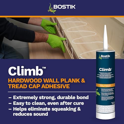 Bostik Climb premium adhesive glue cartridge for medium flooring and wood applications, 10.1 oz