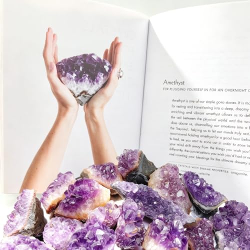 Raw Amethyst Clusters Bulk Natural Amethyst Geode 1.1Lbs Gemstones and Crystals Stone Specimen for Tumbling Witchcraft Amethyst Clusters 1.1lbs