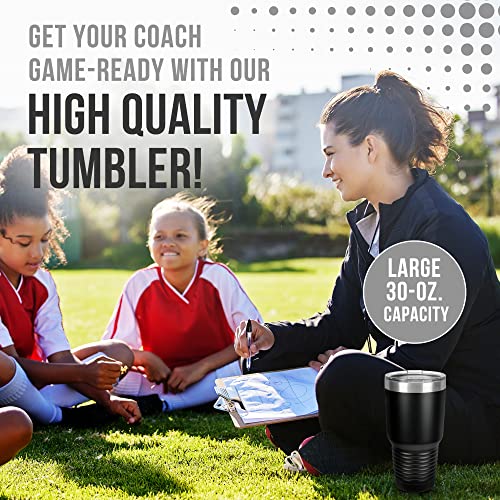 Golf Coach Tumbler - 30oz Engraved Stainless Steel Cup - Black