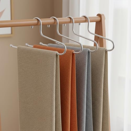 15 Pcs Heavy Duty Non-Slip Hangers, Black Stainless Steel Open Ended for Quilts, Comforters, Table Cloths, Towels, Pants, Jeans, 14.17 x 6.29 Inches