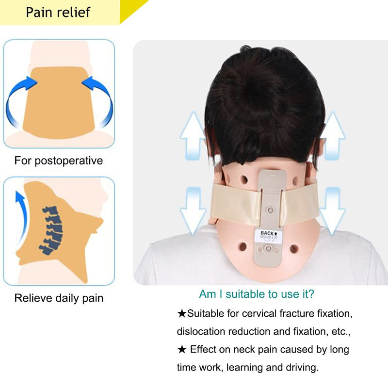 [Australia - AusPower] - Philadelphia Neck Brace Foam Lightweight Soft Cervical Collar Height 3 1/4 Inch Immobilizer Collar Support Neck Traction Device Neck and Head Braces (Size M) Odorless 