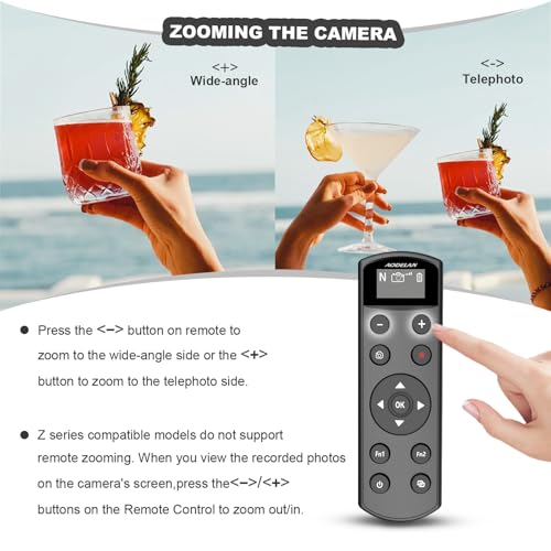 for Nikon Camera Wireless Remote Control, Rechargeable OLED Shutter Release OLED Remote for Nikon