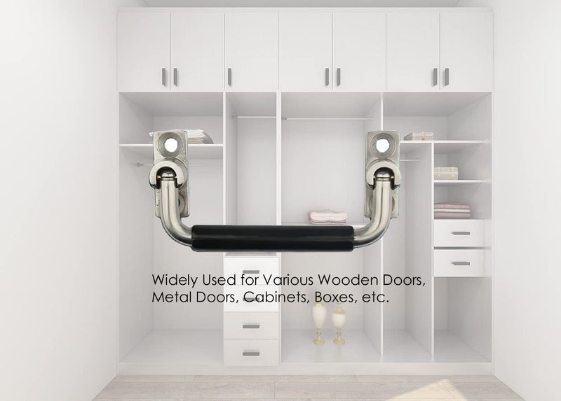 [Australia - AusPower] - 304 Stainless Steel Folding Pulls Cabinet Handle 90 Degrees Folding Pull Handle with Rubber and Bright Polishing,4'' Hole Center 4'' Hole Center with Rubber 