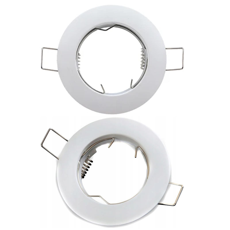 [Australia - AusPower] - Retaining Spring Ring Clasp Clips, 20 Pieces MR16 Recessed Spotlight Snap Ring Lamp Holder, Retaining Spring Rings Set, 2 Shapes 2 Sizes Diameter 5.4 cm and 5.9 cm for Halogen Lamp/Lamp Holder 20 PCS 