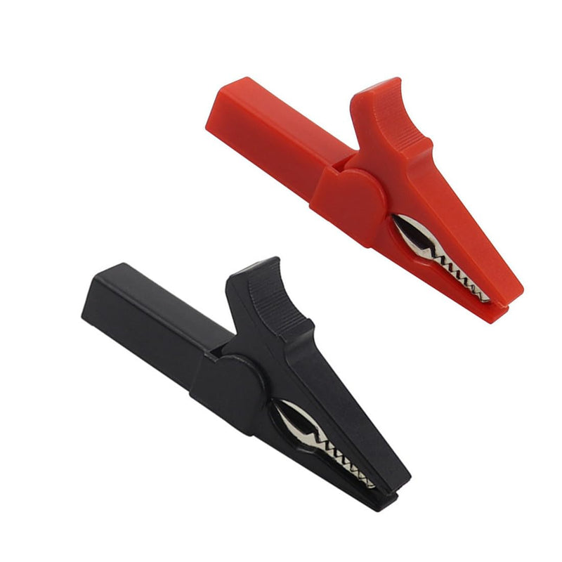 [Australia - AusPower] - 10Pack Alligator Clips 1000V 32A Heavy Duty Full Insulated Automotive Car Battery Alligator Clips Electrical Test Clips with 4mm Banana Jack Socket for Multimeter Test Leads 