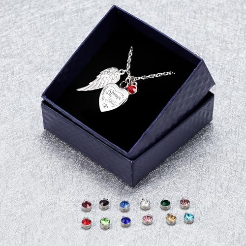 Gredstar Heart Urn Necklace for Ashes, Angel Wing Memorial Pendant My Nephew My Friend