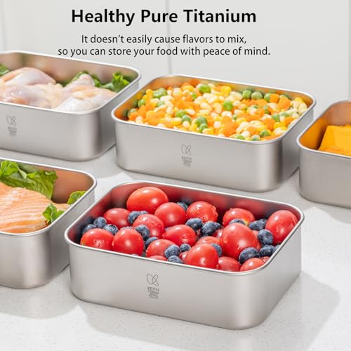 Keith Titanium 28oz microwave-safe food storage container with leak-proof lid, ideal for lunch and meal prep.