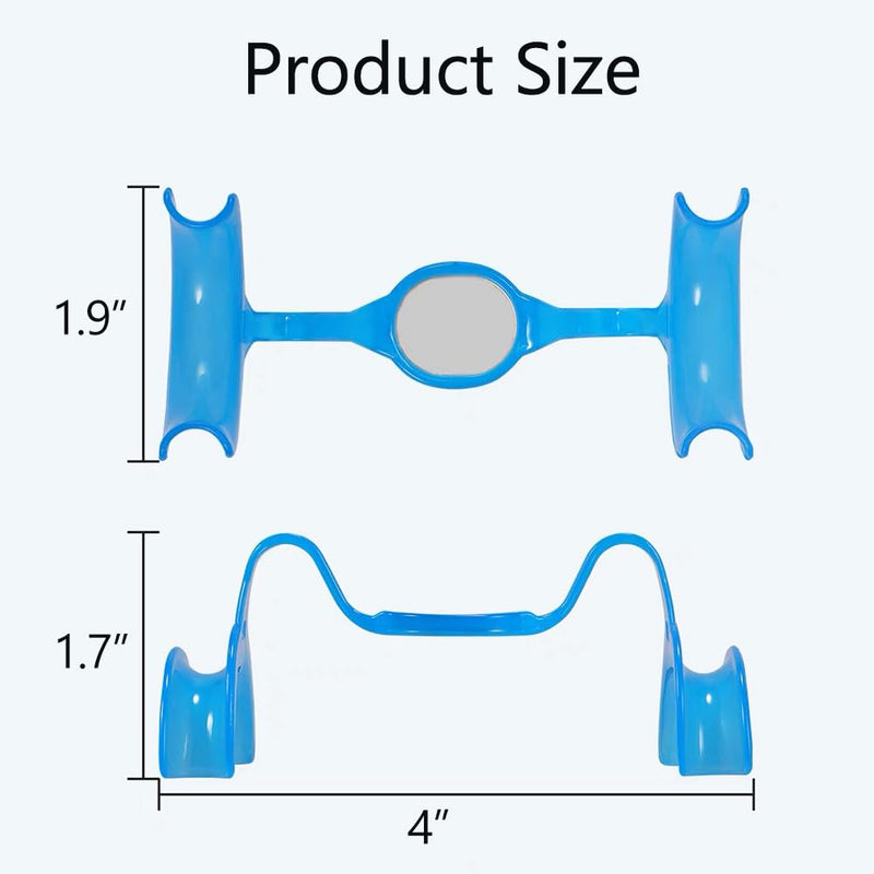 [Australia - AusPower] - Dental Cheek Retractor with Mirror, Mouth Opener for Teeth Whitening & Repairing, M shape Lip Protector Dentist Supplies, 10 PCS 