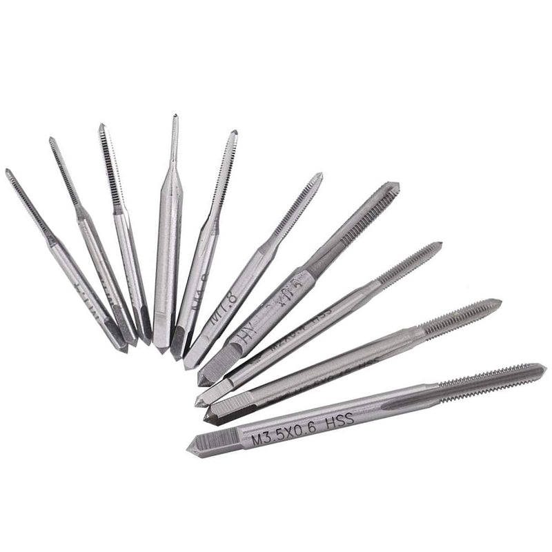 [Australia - AusPower] - Yakamoz 10pcs Micro Taps Bits Mini Machine Screw Drill Tap Set Metric Thread Screws Plug Bit Small Tapping Bits Tool 