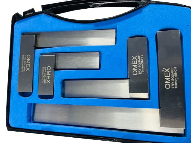 PRECISION STEEL HARDENED SQUARE SET GROUND MACHINIST TOOL 2" 3" 4" 6" NEW DIN875 I PLASTIC BOXED