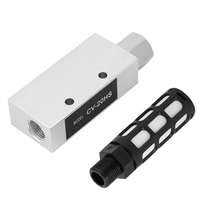 Akozon Vacuum Ejector CV-20HS Pneumatic Vacuum Ejector with Silencer