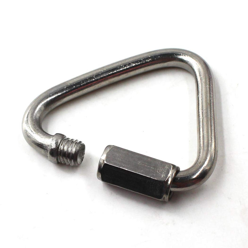 [Australia - AusPower] - Delta Quick Link 304 Stainless Steel Triangle Quicklink Chain Connector Screw Lock Carabiner M6 