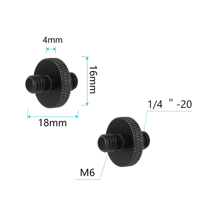Camvate M6 Male to 1/4"-20 Male Screw Convert Adapter