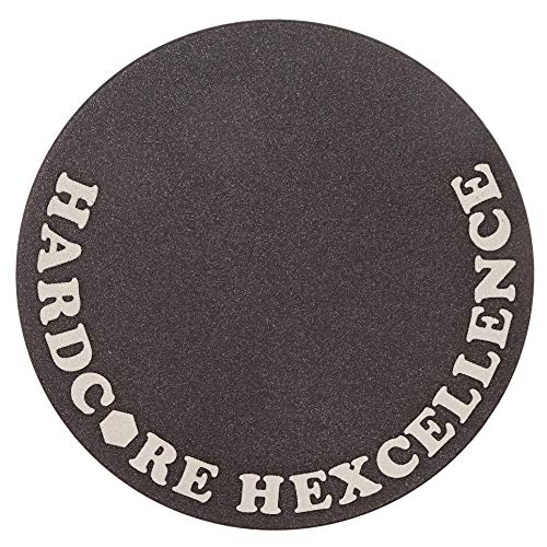 Headchef Hardcore Hexellence Ceramic Non-Stick Coated Metal Herb Grinder, 4 Piece, 62mm (Black)