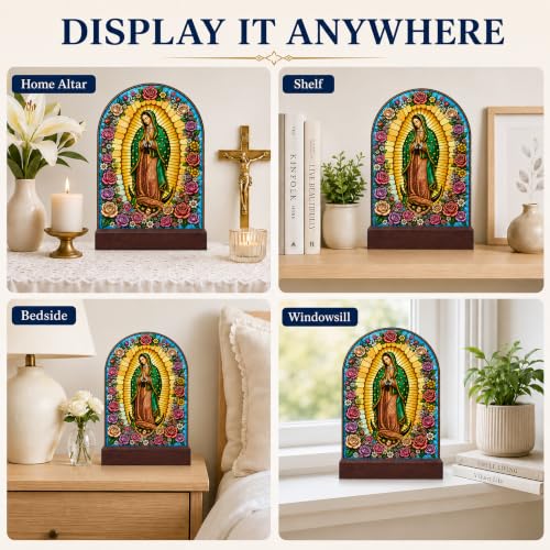 Our Lady of Guadalupe Acrylic Plaque, Double-Sided, 5.9 x 8.8 Inch Our Lady of Guadalupe