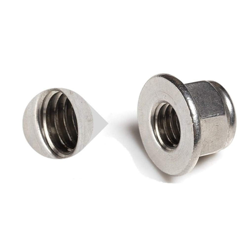 [Australia - AusPower] - FullerKreg (Pack of 20) M6 x 1.0 A2 Stainless Steel DIN 6926 Hex Flange Nylon Insert Lock Nuts, 18-8 Stainless Steel 304, Bright Finish M6 20PCS 