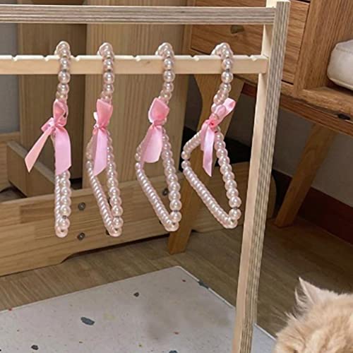 Baby Hangers Kids Hangers 5pcs Pearl Beads Clothes Hangers Beaded Clothes Hangers Dress Pants Hanger Closet Coat Hangers for Kids Pet Dogs Baby Hangers Kids Hangers