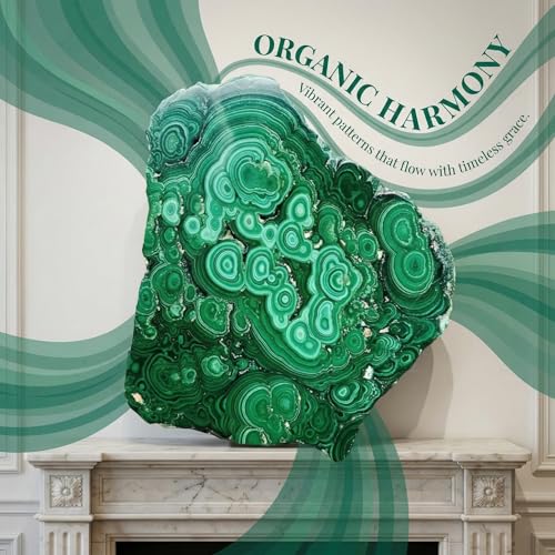 Natural Malachite Slice 50-100g (0.11-0.22lb), Polished Malachite Slab Healing Crystal Stone, Green Mineral Specimen for Jewelry Making, DIY, Reiki, Pocket Crystal Collection