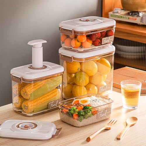 Vacuum Seal Container Hand Pump Food Saver Accessories Time Compass Manual Air Pump Design For Quick Marinating 1.2L Rectangle
