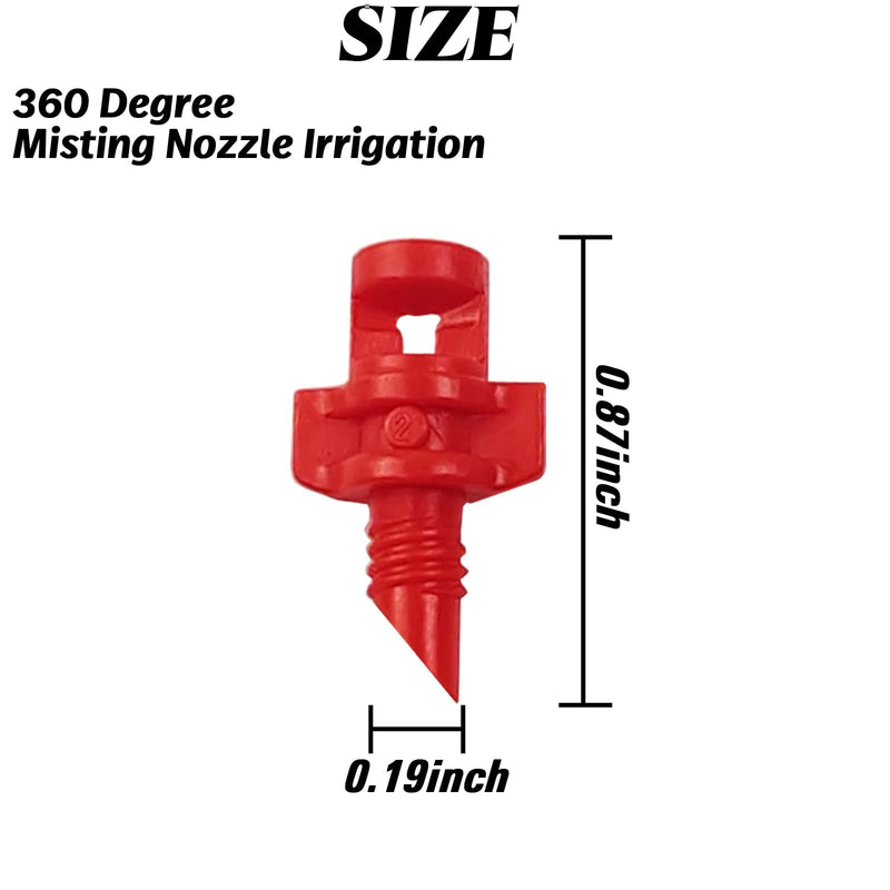 [Australia - AusPower] - 210PCS 360 Degree Misting Nozzle Irrigation, Sprinklers Sprayer for Garden Irrigation System, Micro Sprayer Refraction Automizing Drippers 