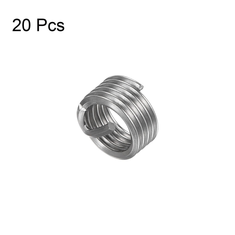 [Australia - AusPower] - 20pcs Wire Thread Inserts M12 x 1.75 1D 304 Stainless Steel Helical Coiled Wire Threaded Sleeve 