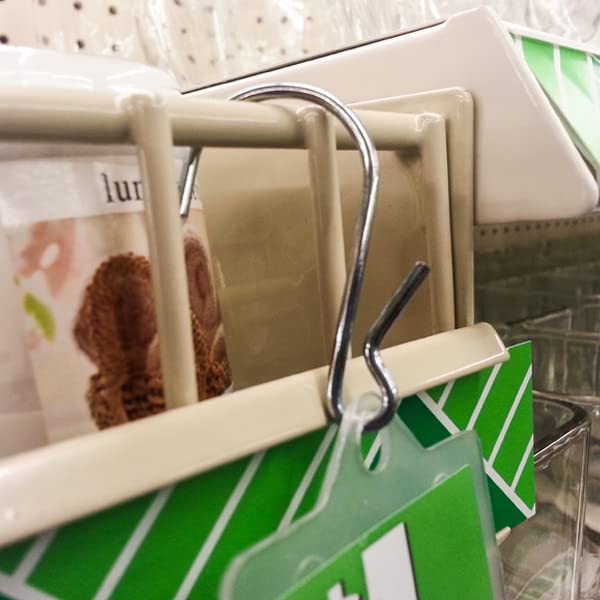 [Australia - AusPower] - 100 Pack - S Hooks for Hanging Displays in Retail, S Shaped, PINCHED VERSION, and can assist at home hanging plants, Jewelry, Kitchenware, DIY, Keys, SH-75 Corp 