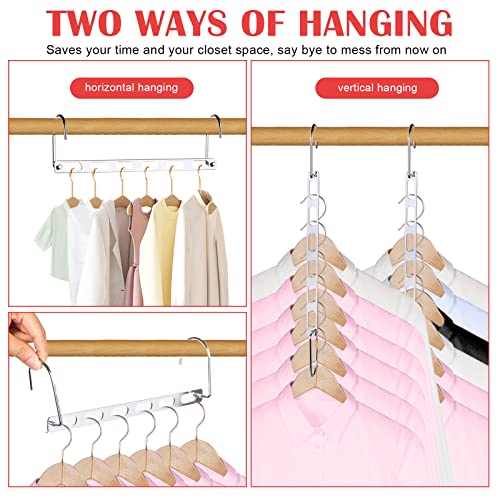 12 Pack Space Saving Hangers for Clothes: Collapsible Metal Hanger Silver