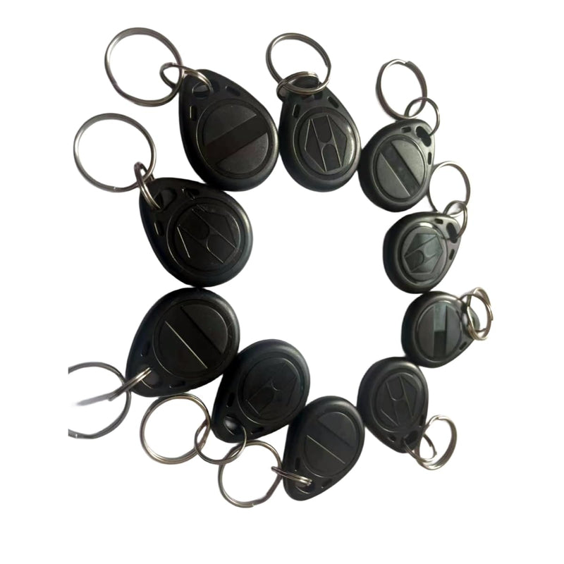 [Australia - AusPower] - 125kHz T5577 RFID Key Fob Proximity ID Token Label Rewritable(10PCS) (Black) Black 