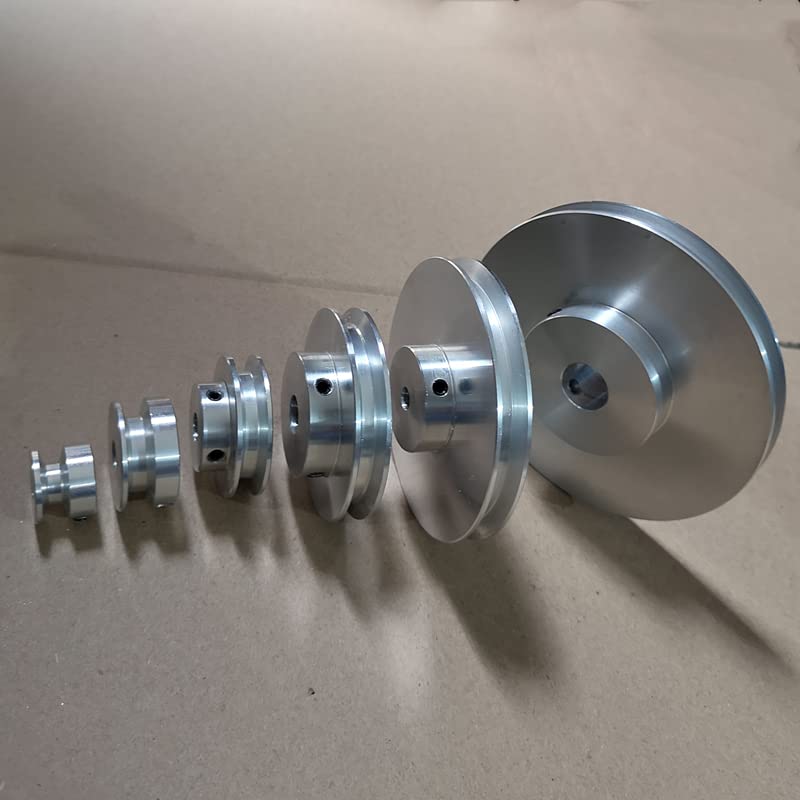 [Australia - AusPower] - CHANCS Outer Diameter 60mm Single Groove Pulley 20mm Fixed Bore Pulley for Drilling Machine 6MM PU Round Belt 60x20mm 