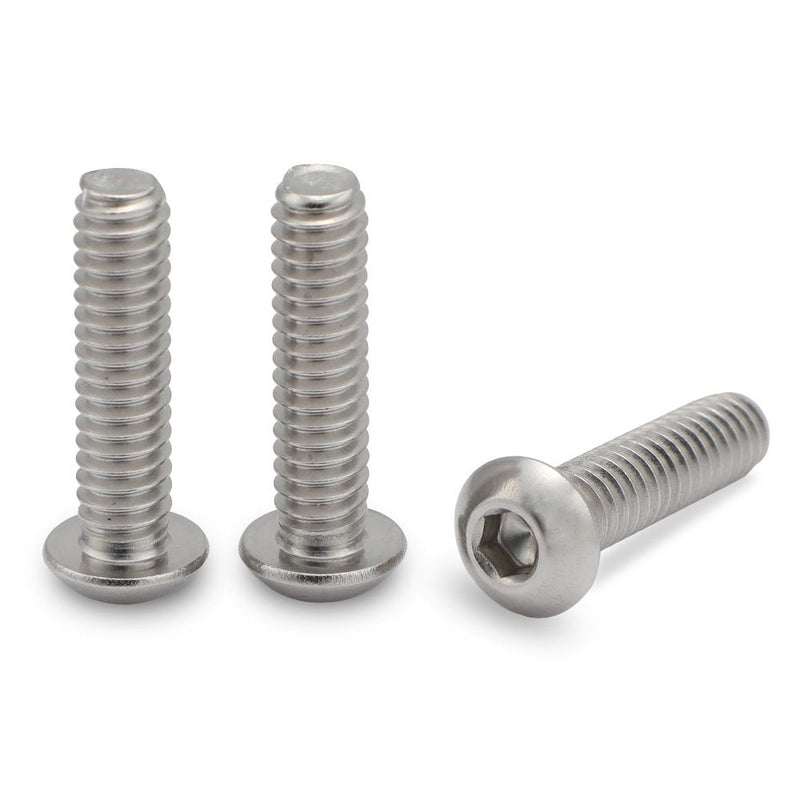[Australia - AusPower] - 8-32 x 1/2" Button Head Socket Cap Bolts Screws, Stainless Steel 18-8 (304), Bright Finish, Allen Hex Drive, 50 PCS 8-32 x 1/2" 