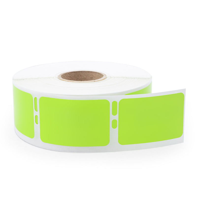 Dymo LV-30347G Compatible Green Labels - 1 x 1-1/2"