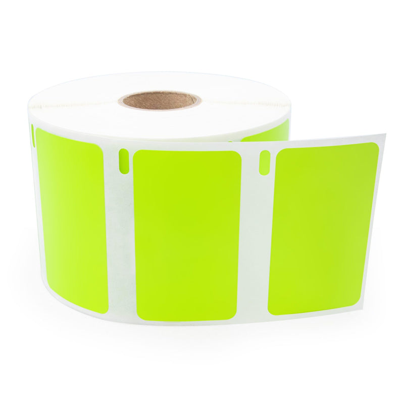 LabelValue | LV-30334G Green Multipurpose Direct Thermal Labels - 2-1/4" x 1-1/4", Permanent Adhesive - Compatible with LabelWriter 450 Series and Earlier Printers