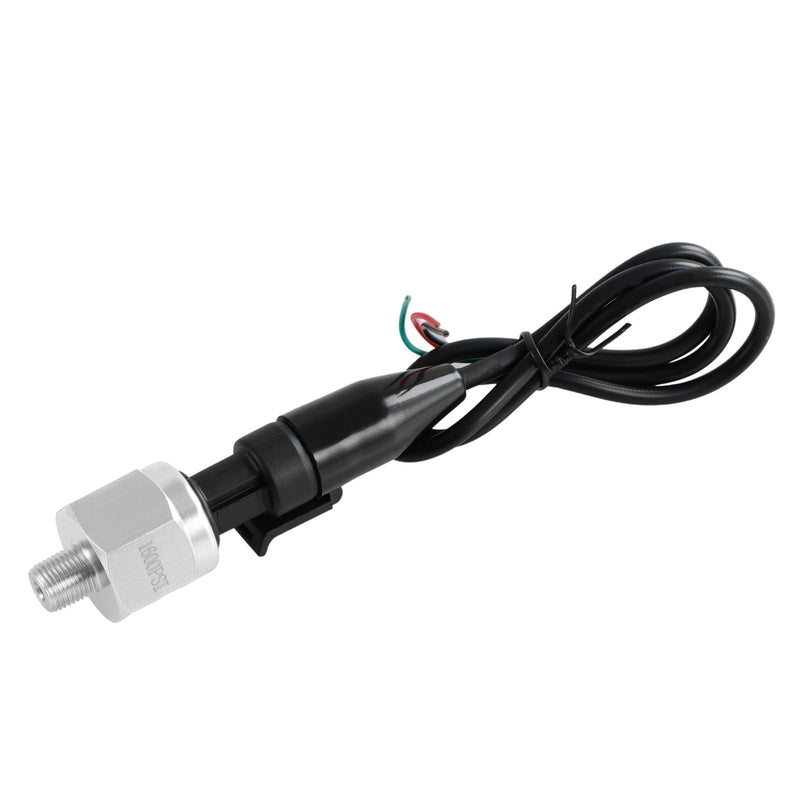 [Australia - AusPower] - FUSCH 1600 PSI Pressure Transducer Sensor with Connector Harness, 1/8"NPT Thread Stainless Steel Pressure Transmitter for Oil Fuel Water Air 