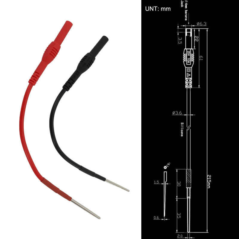 [Australia - AusPower] - 2PCS 4mm Spoon Power Probe Accessories Back Probe Test Lead Kit Automotive Compatible with Banana Plug Test Leads Flexible Back Probe Pins for Automotive Car Repairing, Multimeter,Electrical Testing 