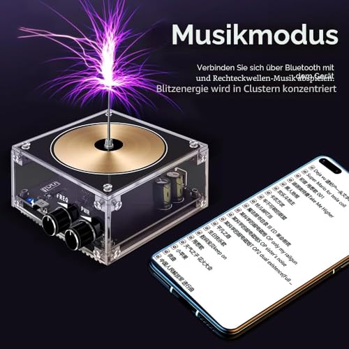 BT Version, Multifunctional Electronics, Mobile Phone, Tesla Coil Module, Artificial Flashes, Electric Arc Generator, Wireless Sound Transmission, Scientific Experimental S