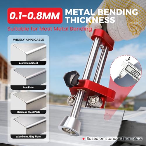 CBQWUUQ sheet metal roller and 1-station metal bender, adjustable 0-100° bending tool