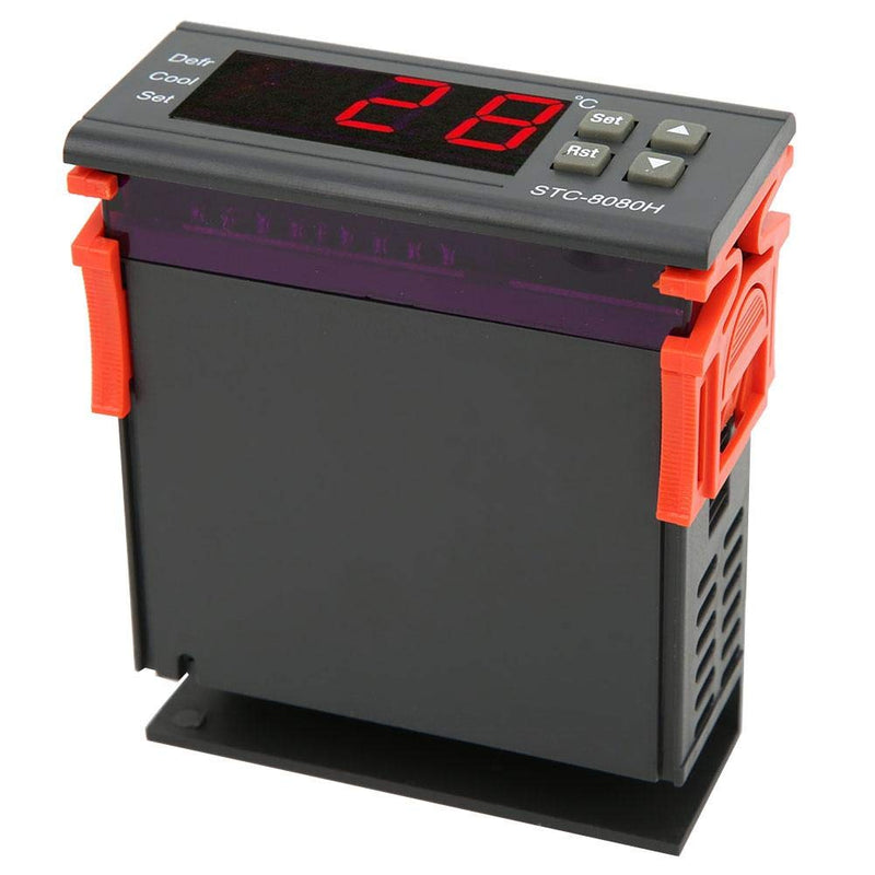 [Australia - AusPower] - Digital Temperature Controller Thermostat Refrigeration Defrosting 10A/220VAC -8080H Display Over-Limit Alarm -50°C-99°C 