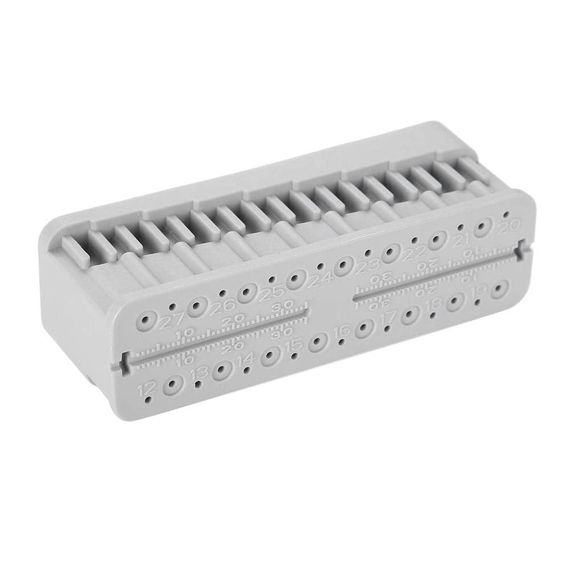 [Australia - AusPower] - Dental Endo Block Files Measuring Tools Endodontic Ruler Test Board, Professional Dental Measuring Instruments, Used in Measurement(grey) 
