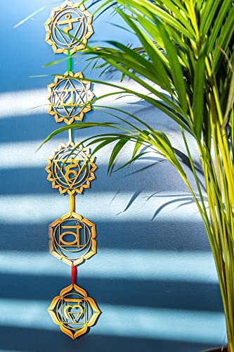 WICCSTAR Chakra Sign Wall Hanging Home Decor For Meditation. Yoga Wall Art Tapestry. Mandala Spiritual Ornaments For Bedroom, Living Room And Studio. 135mm Size.